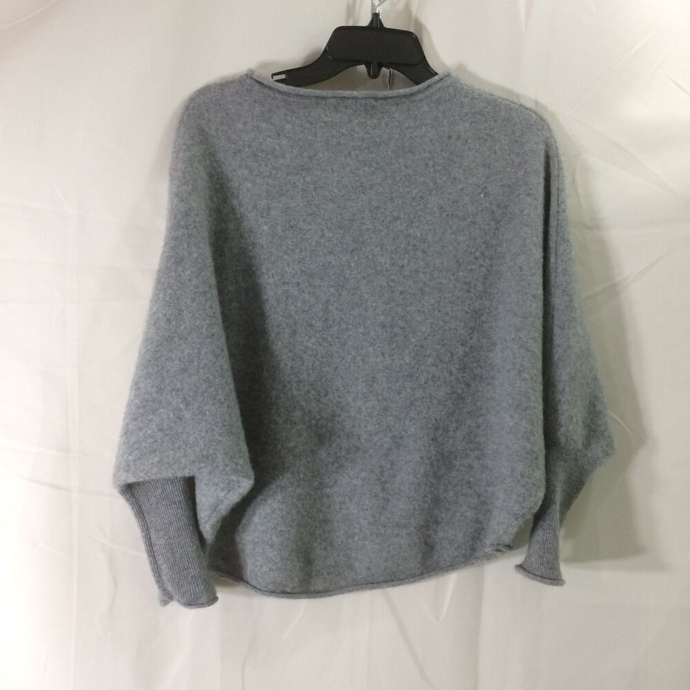 Quince Gray 100% Cashmere Batwing Sweater One Size Cozy Minimalist - Picture 4 of 6